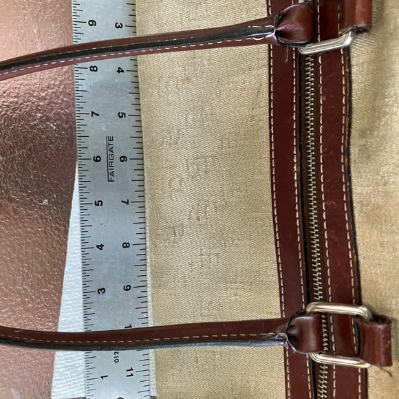 Fabric and leather Dooney and Burke handbag. - Picture 10 of 15